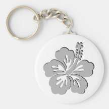 grå hibiskusaloha blomma nyckelringar
