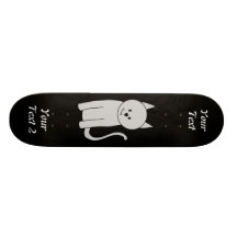 Grå kattCartoon. Anpassningsbara Skateboard