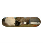 Grå ladugård - reflexioner av Serenity Anpassad Skate Board
