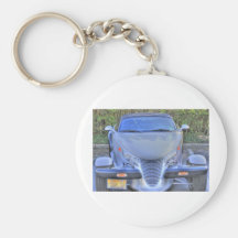 Grå Plymouth person som stryker omkringredo för HD Nyckelring
