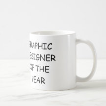 Grafisk formgivare av året kaffe mugg