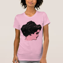 Grafisk utslagsplats för Gibson flicka i rosa och  Tee Shirt