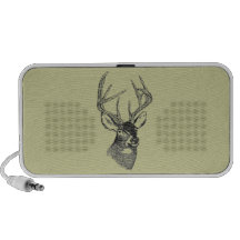 Grafisk vintagehjortkonst laptop högtalare