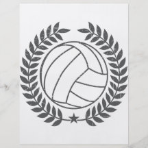 Grafisk volleybollvintage full färg flygblad