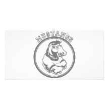 Grafiska Mustangssportar Skräddarsydda Fotokort