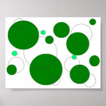 Grafiskt grönt cirkulär affischer
