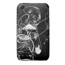 Grafiskt svartvitt iPhone 3 Case-Mate case