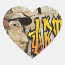 Grafiti Artist Heart Sticker