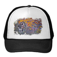 Grafittiskalledesign Kepsar