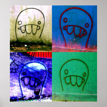 Grafittiteckenkanfas Affischer