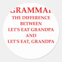 grammatik runda klistermärken