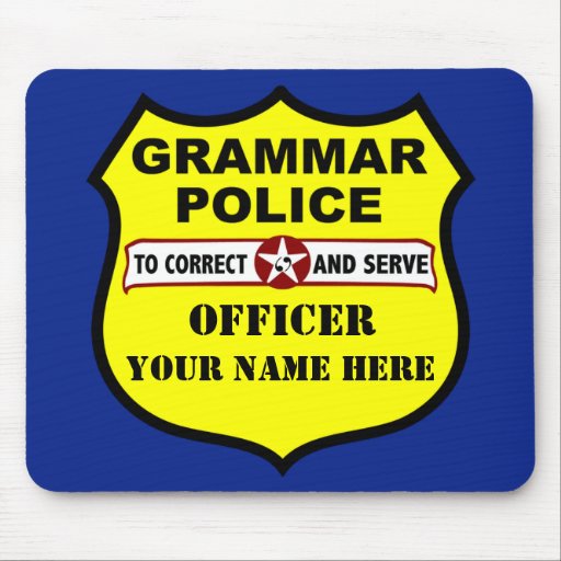 Grammatikpolisanpassade Mousepad Mus Matta