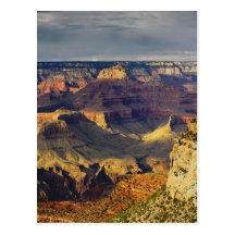 Grand Canyon från den södra kanten på solnedgången Vykort