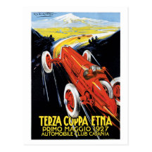Grand prix för tävlings- bilar för vintageSicily 2 Vykort