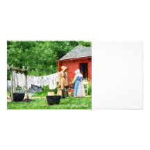 Grann som skvallrar på Washday Anpassingsbara Fotokort