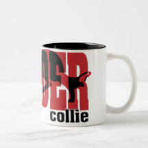 GränsColliesilhouette Kaffe Koppar
