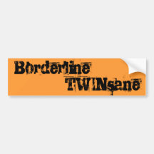 Gränslinje TWINsane Bildekaler