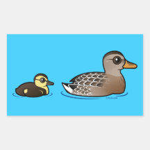 Gräsand & duckling klistermärke