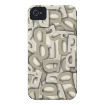 Grått för brev D iPhone 4 Case-Mate Case