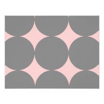 Grått och rosa modernt polka dotsbröllop OSAkort Anpassningsbara Tillkännagivanden