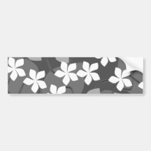 Grått- och vitblommor. Blom- modell Bildekaler