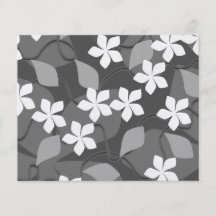 Grått- och vitblommor. Blom- modell Flygblad