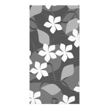 Grått- och vitblommor. Blom- modell Anpassingsbara Fotokort