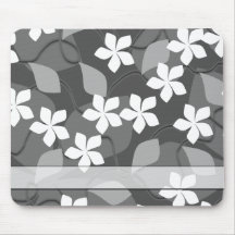 Grått- och vitblommor. Blom- modell Mus Mattor