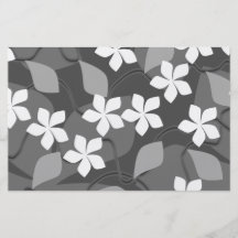 Grått- och vitblommor. Blom- modell Flygblad Designs