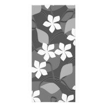 Grått- och vitblommor. Blom- modell Ställkort
