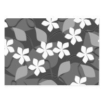 Grått- och vitblommor. Blom- modell Visit Kort