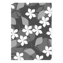 Grått- och vitblommor. Blom- modell Visitkort Mallar