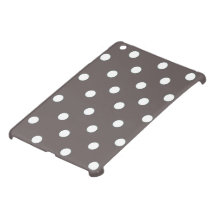 Grått- & vitpolkaen pricker det mini- iPadfodral f