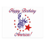 Grattis på födelsedagen Amerika Vykort