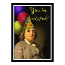 Grattis på födelsedagen från Ben Franklin Inbjudningar