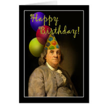 Grattis på födelsedagen från Ben Franklin Hälsningskort