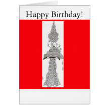 Grattis på födelsedagen! hälsnings kort