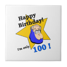 Grattis på födelsedagen - I-förmiddag ENDAST 100 Kakelplatta Av Kerami