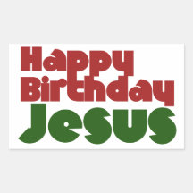 Grattis på födelsedagen Jesus Klistermärken