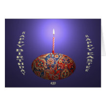 Grattis på födelsedagen och påsk hälsnings kort