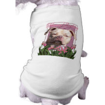 Grattis på födelsedagen - Pitbull - Jersey flicka Hund Tee Shirt