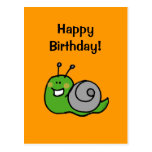 Grattis på födelsedagen! (snigel) vykort