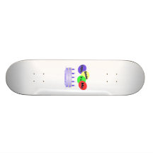Grattis på födelsedagen till mig tårta & ballonger skate board deck