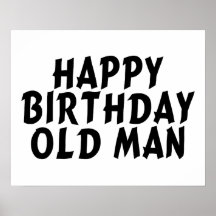 Grattis på födelsedagengamal man print