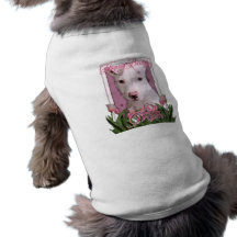 Grattis på födelsedagenmamma - den Pitbull valpen  Hund Tee Shirt