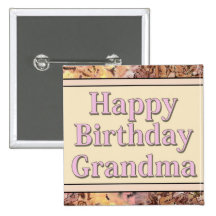 Grattis på födelsedagenmormor knappar med nål