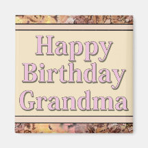 Grattis på födelsedagenmormor kylskåpsnagnet