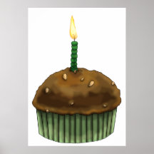 Grattis på födelsedagenmuffin affischer