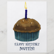 Grattis på födelsedagenmuffin custom flyer
