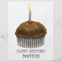 Grattis på födelsedagenmuffin flygblad